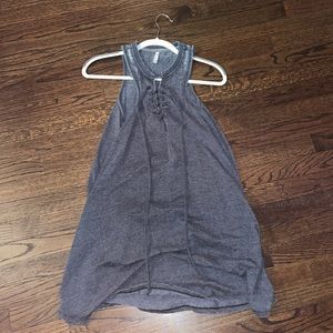 Z Supply Dark Grey Tie in Front Dress